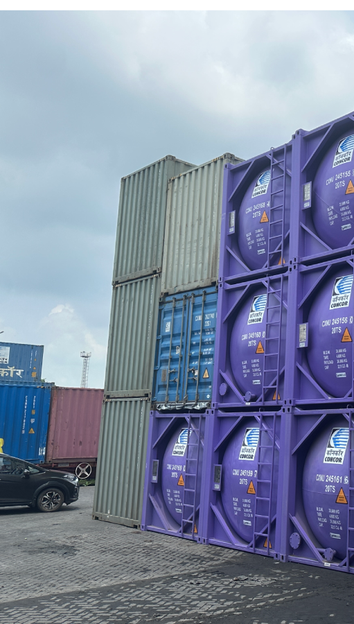 Railway container transport for cargo movement in India